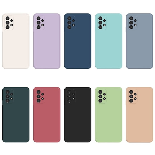 Avfasat gummerat droppskydd för Samsung Galaxy A13 4G - Cyan Grön