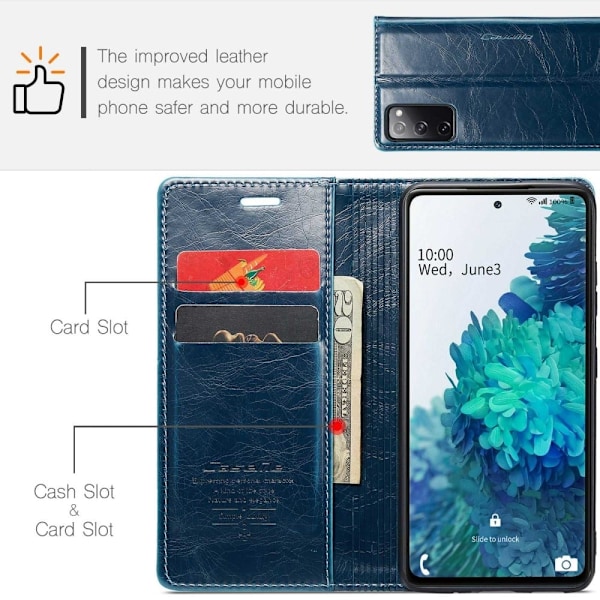 CaseMe Samsung Galaxy S20 FE 2022 / S20 Fe / S20 Fe 5g Smooth Etui - Blå Blue