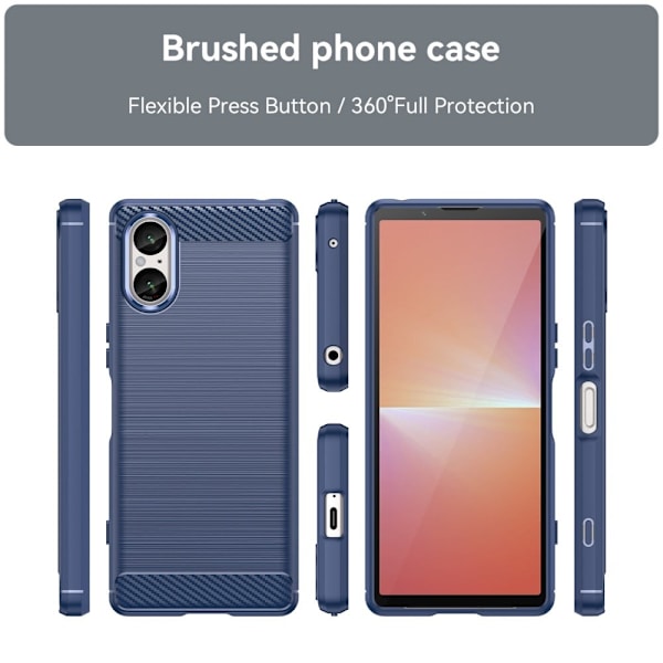 Carbon Flex Etui Sony Xperia 5 V - Blå Blue