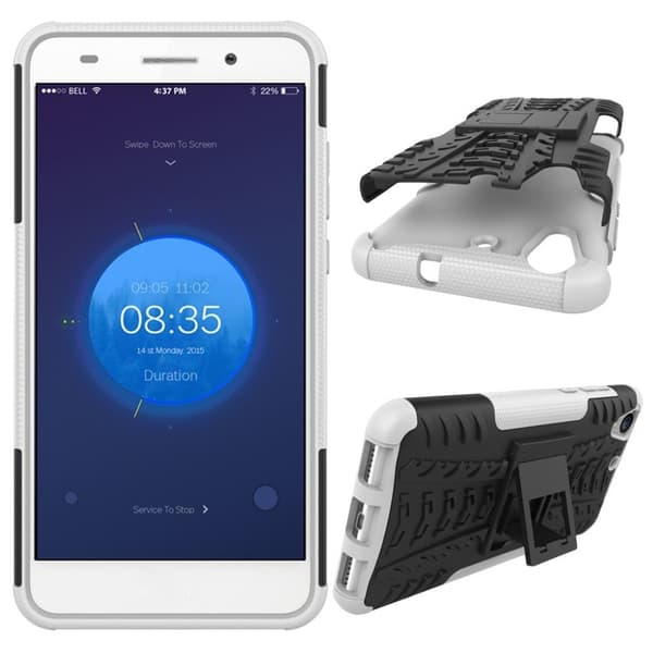 Huawei Y6 II hybriddeksel med kickstand - Hvit Black