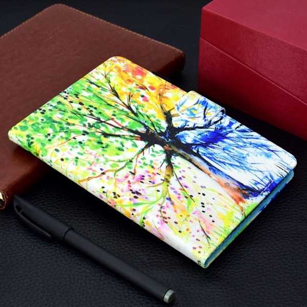 Lenovo Tab M10 flipomslag i læder med cool mønster - Livstræ Multicolor