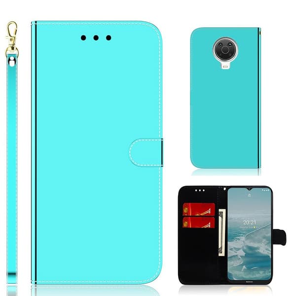 Mirror Nokia G20 / Nokia G10 flip-etui - Cyan Green