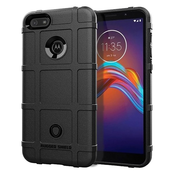 Rugged Shield Motorola Moto E6 Play skal - Svart Svart