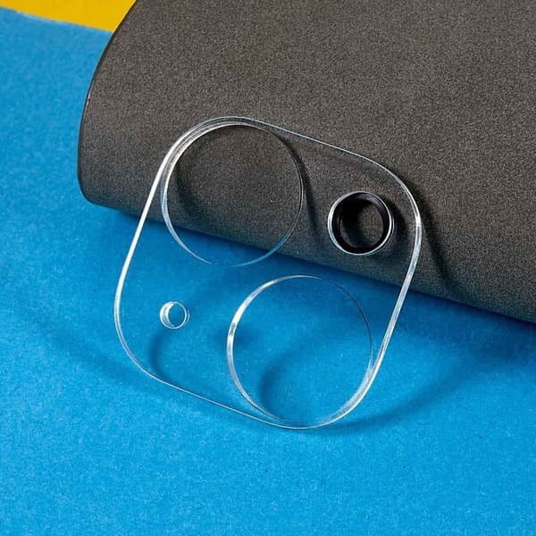 2Pcs iPhone 14 / 14 Max arc edge HD härdat glas kameralinsskydd Transparent