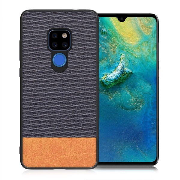 Berlin Huawei Mate 20 cover - Mørkeblå / Brun Blue