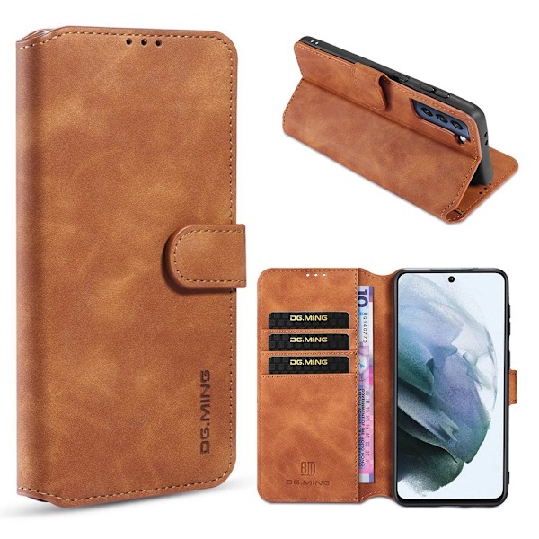 DG.Ming Samsung Galaxy S21 FE Retro Etui - Brun Brown