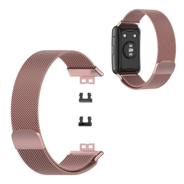 Huawei Watch Fit rustfrit stål rem - pink Pink