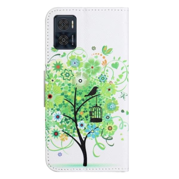 Wonderland Motorola Moto E22i / E22 Flippetui - Grønt Tre Green