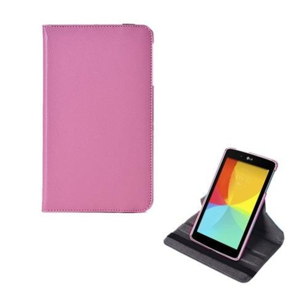 Borelius LG G Pad 8.0 Læder Rotations Etui - Lyserød Pink