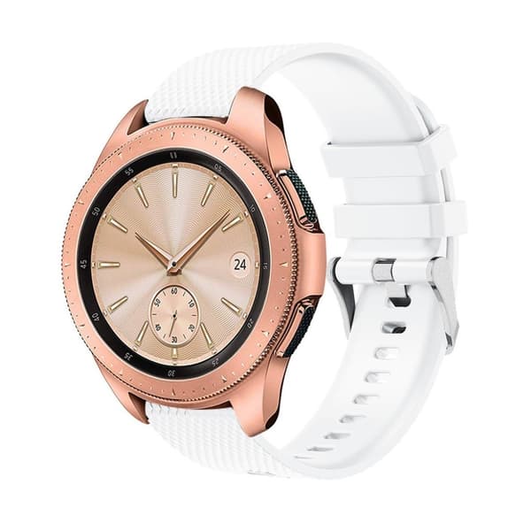 Samsung Galaxy Watch (42mm) byte av klockarmband i silikon - Vit Vit