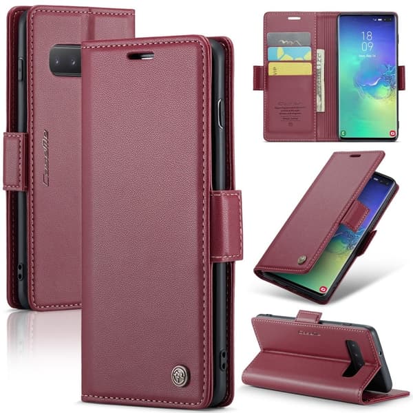 CaseMe Samsung Galaxy S10 Plus Smooth Etui - Rød Red