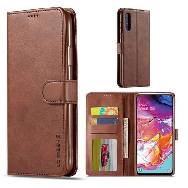 LC.Imeeke läder Samsung Galaxy A50 fodral - Brun Brun
