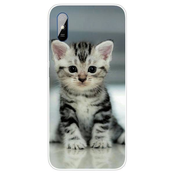 Deco Xiaomi Redmi 9A Etui - Katt Silver grey