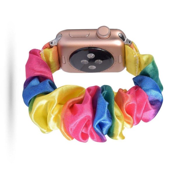 Apple Watch Series 5 44mm Mønster stof urrem - Pink / Blå / Gul Multicolor