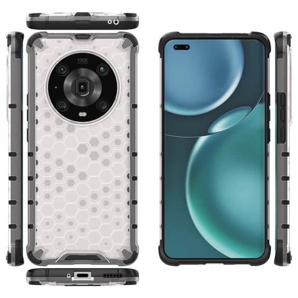 Bofink Honeycomb Honor Magic4 Pro deksel - Grå Silver grey