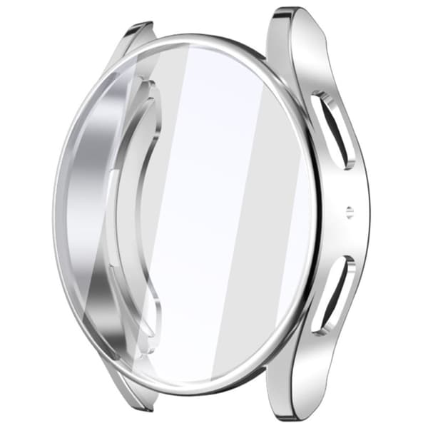 Samsung Galaxy Watch7 44mm Case Full Guard Soft Flexible Watch Protector Built-In Screen Cover - Silver Silver grey