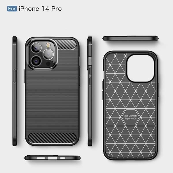 Carbon Flex iPhone 14 Pro deksel - Svart Black