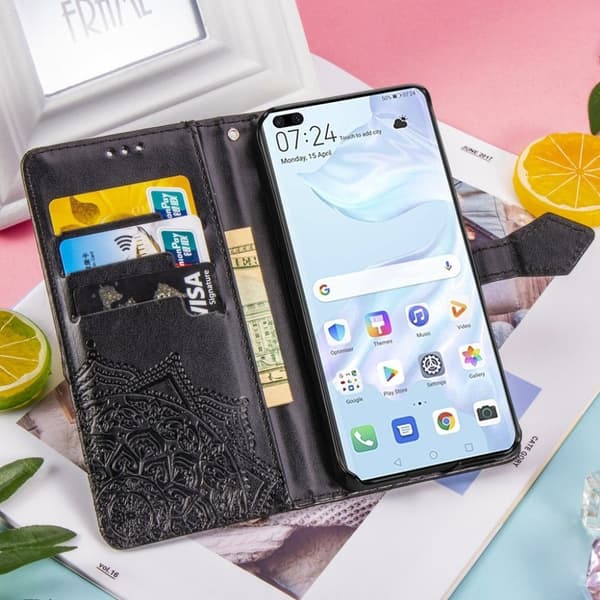 Mandala Huawei P40 Pro etui - Sort Black
