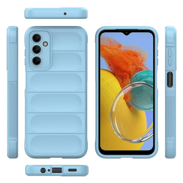 Mjukt greppformat Samsung Galaxy M14 skal - Blå Blå