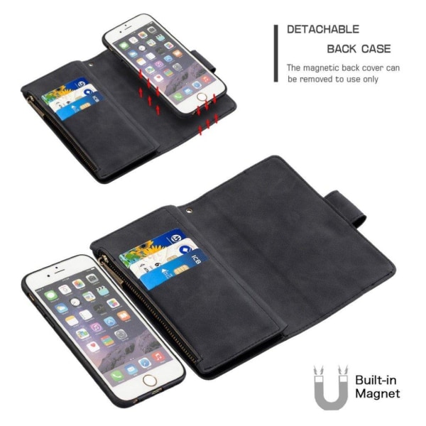 Premium Wallet 6S etui - Sort Black