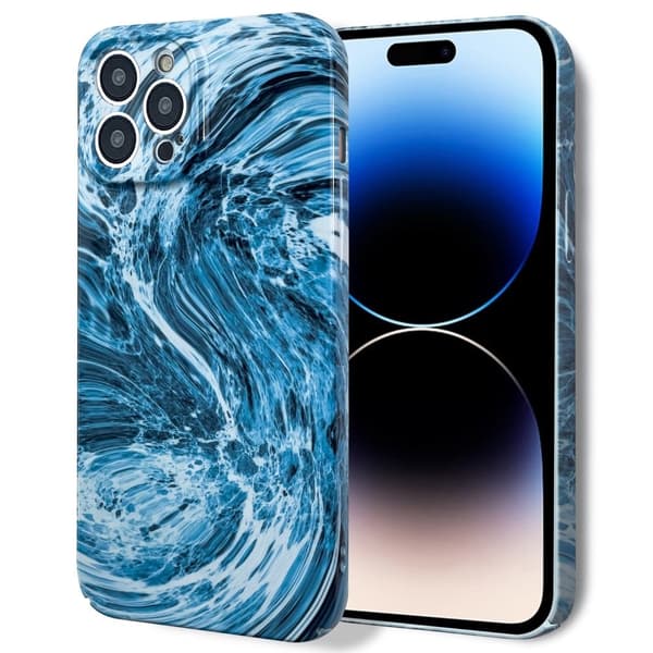 Marble iPhone 14 Pro Suojakotelo - Sininen Blue