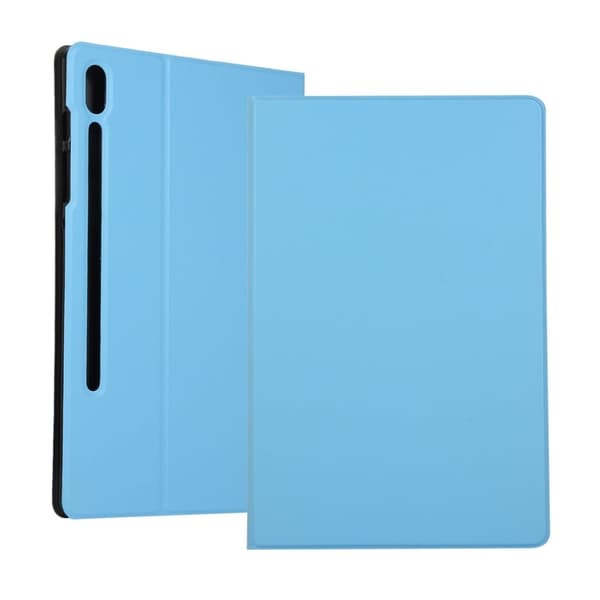 Shockproof Vegan Leather Shockproof Folio Stand Tablet Case Cover Protector Lenovo Tab P12 Pro - Baby Blue Blue