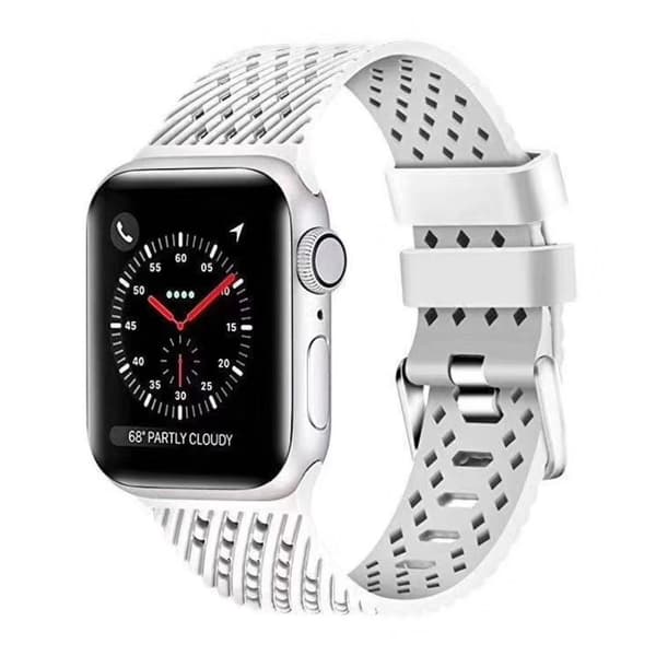 Apple Watch Series 5 44mm Kule Silikon Klokkereim - Hvit White
