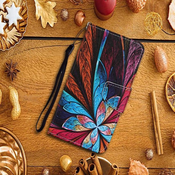 Wonderland Xiaomi Redmi 9A Flip Etui - Farvet Mønster Multicolor