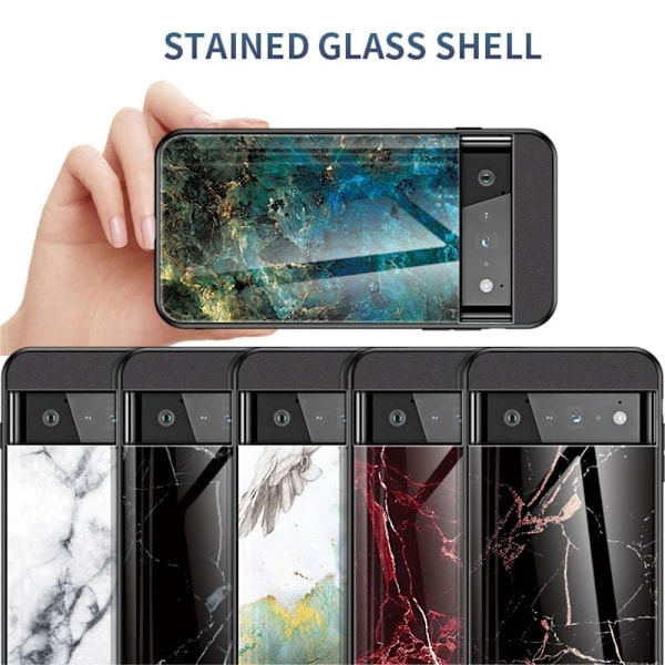 Fantasy Marmor Google Pixel 7 skal - Smaragd Marmor Grön
