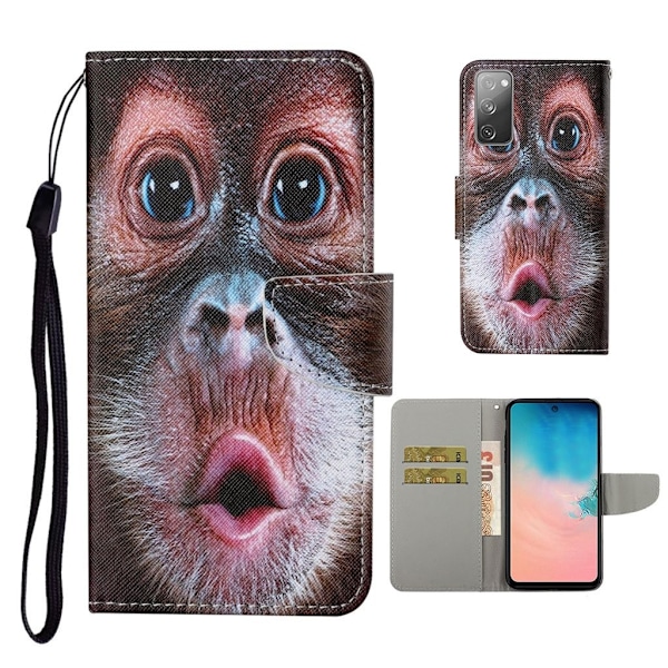Wonderland Samsung Galaxy S20 FE 5G / S20 Fe Flip Etui - Monkey Brown