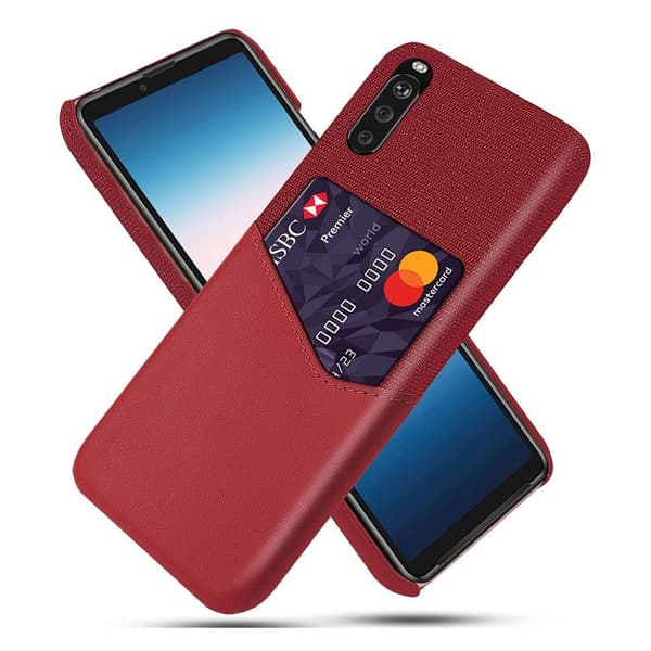 Bofink Sony Xperia 10 II korttikotelo - Punainen