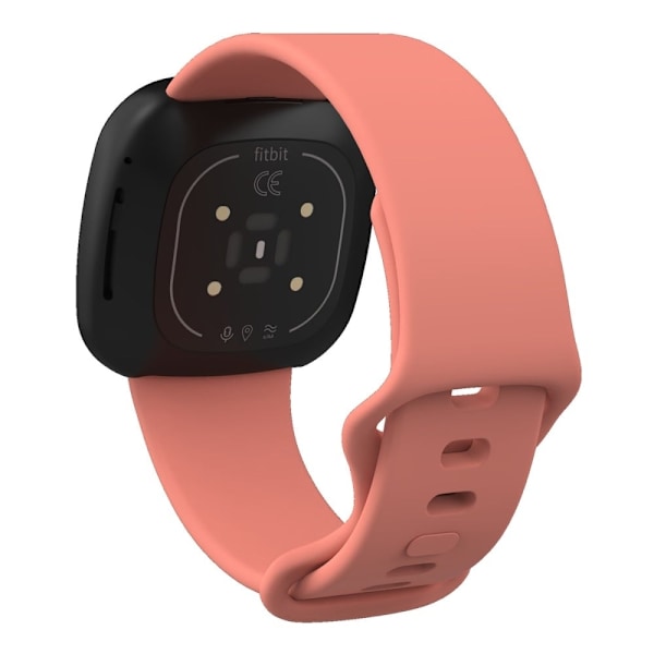 Fitbit Sense 2 / Versa 4 silikonikellon hihna - Syvä Vaaleanpunainen Koko: L Pink