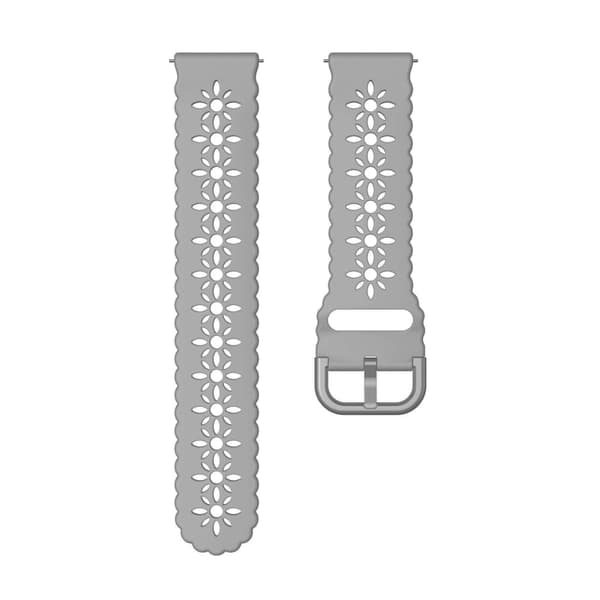 Samsung Galaxy Watch 5 (44 mm) / (40 mm) / Pro uthulet blomsterklokkerem - Lysegrå Silver grey