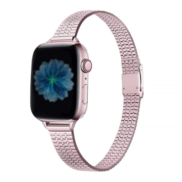 Apple Watch (45 mm) urrem i rustfrit stål - Lyserød Rose Pink