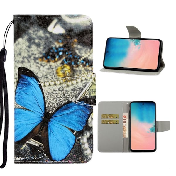 Wonderland Samsung Galaxy S20 Plus flip kuoret - Iso Perhonen Multicolor