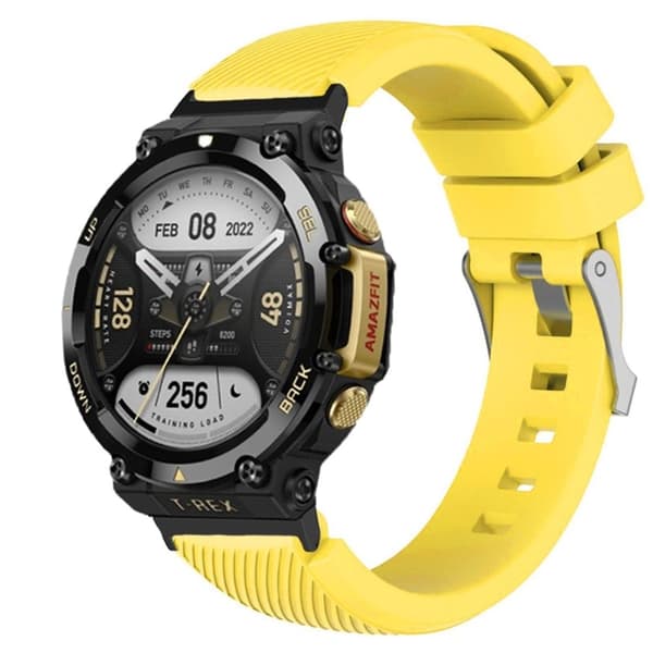 Amazfit T-Rex 2 twilldesignet klokkerem i silikon - Gul Yellow