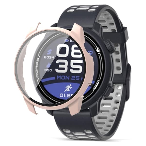 Coros Pace 2 Watch Case Hard Full Protective Cover with Screen Protector - Pink Rosa