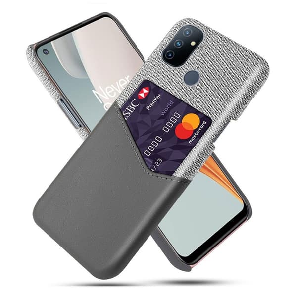 Bofink OnePlus Nord N100 skal med korthållare - Silver/Grå Silvergrå