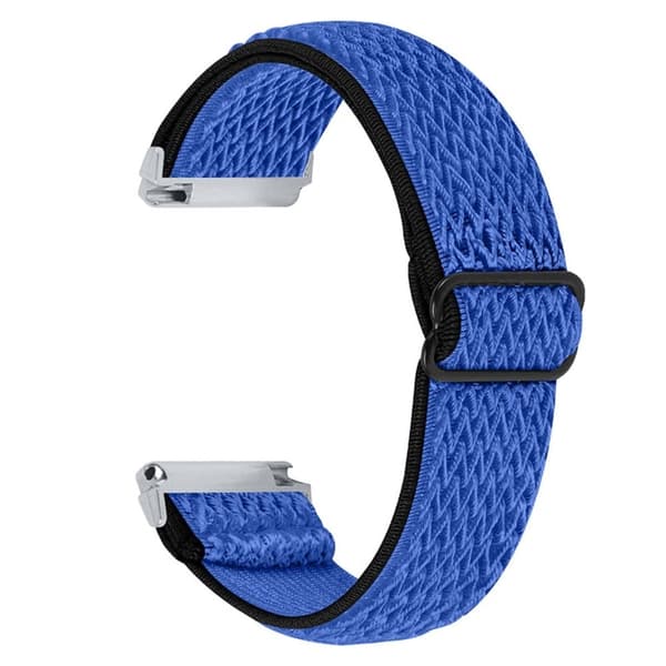 Fitbit Versa 2 / Versa Lite elastisk klokkerem med justerbar spenne - Mørkeblå Blue