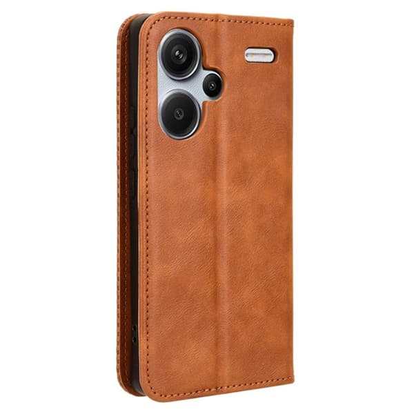 Bofink Vintage Xiaomi Redmi Note 13 Pro Plus nahkakotelo - Ruskea Brown