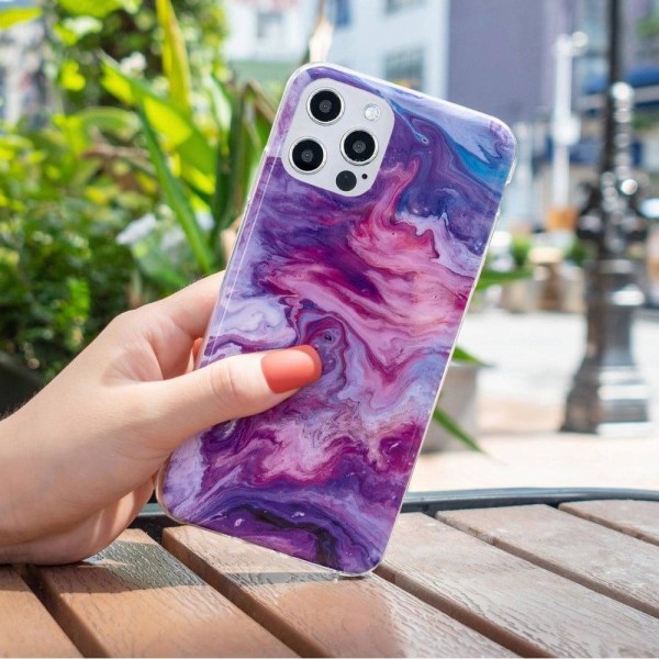 Marmormotiv iPhone 12 Pro Max skal - Flerfärgad multifärg