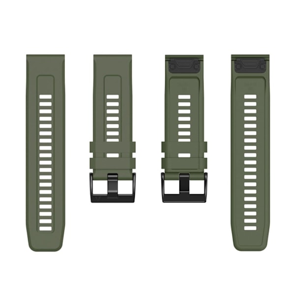 Garmin Fenix 7X klockarmband i silikon - Militärgrön Grön