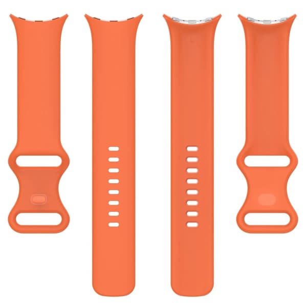 Google Pixel Watch 3 45mm korvaava hihna 8 Shape silikoni kellonauha väri solki, koko S - Oranssi Orange