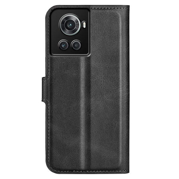 Hållbart konstläder OnePlus 10R / OnePlus Ace fodral med plånbok - Svart Svart