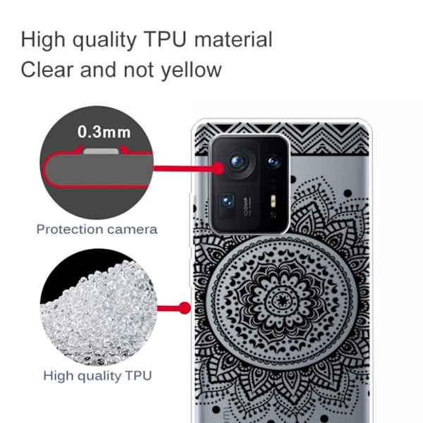 Deco Xiaomi Mix 4 Etui - Svart Mandala Mønster Black