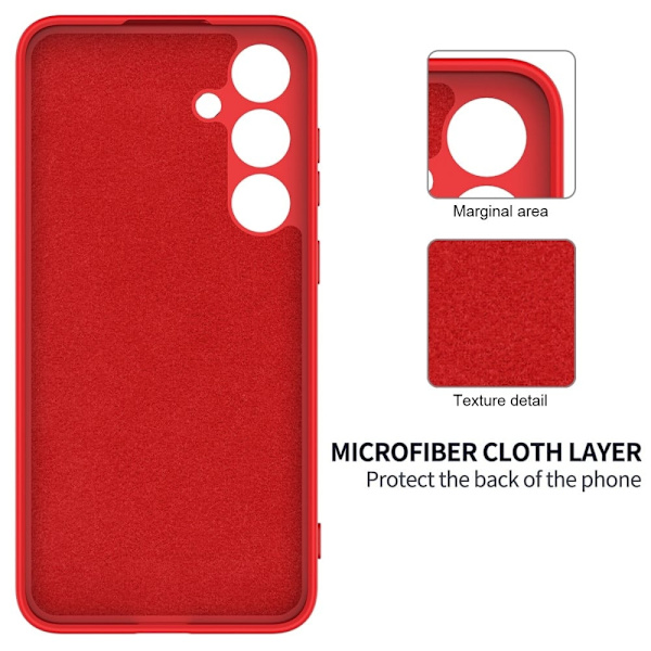Matte Liquid Samsung Galaxy S24 Plus silikone cover - Rød Red