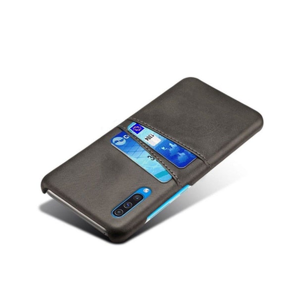 Samsung Galaxy A50 Læderbelagt etui - Sort Black