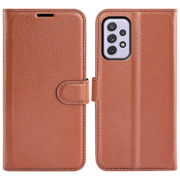 Classic Samsung Galaxy A73 Läppäkotelo - Ruskea Brown