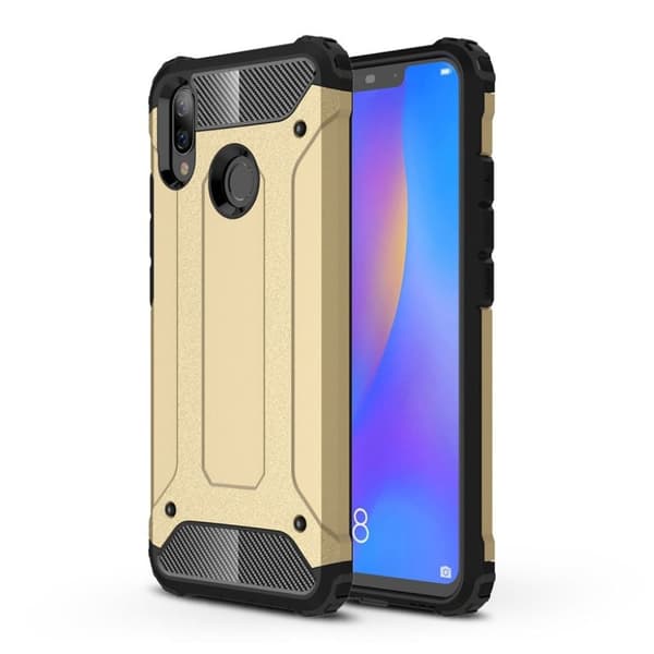 Huawei P Smart Plus beskyttelses deksel av hyrbid materiale - gull Gold
