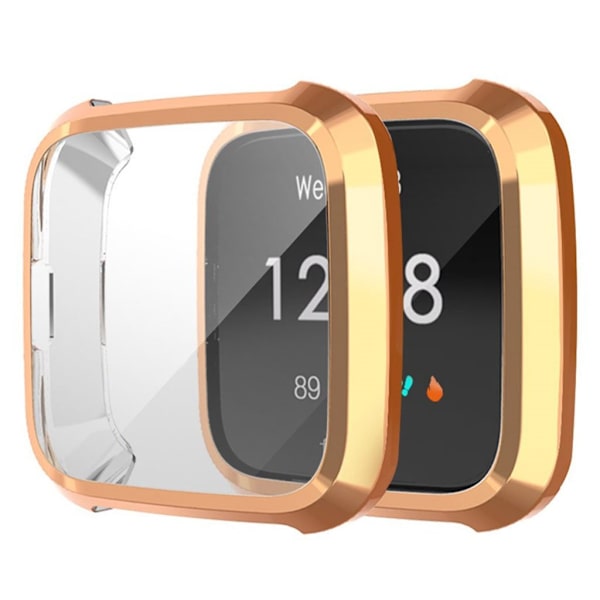 Fitbit Versa Lite tyylikäs galvanointi tapauksessa - Ruusukulta Pink